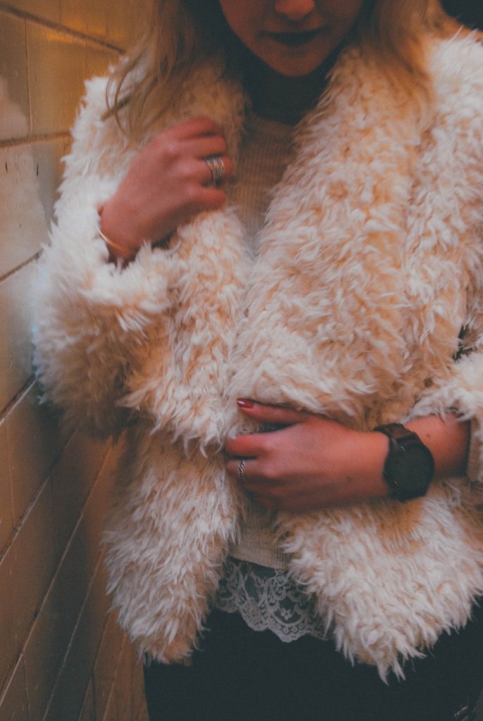 White Faux Fur Coat for the Winter Months