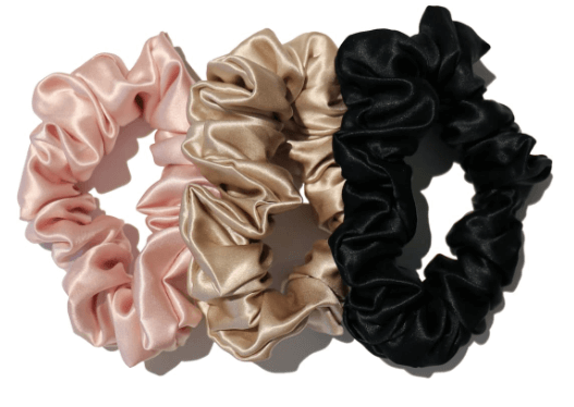 Pink, Gold and Black Scrunchies 