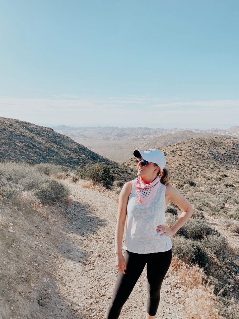 Posing on a Hiking Trail at Joshua Tree National Park