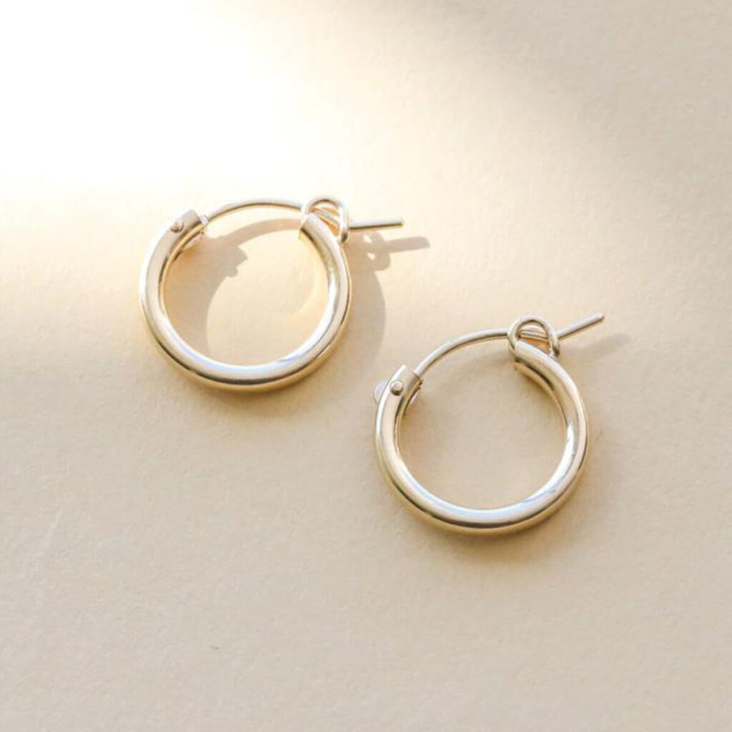 Sidney hoop earrings, jewelry by Everly Made in San Diego