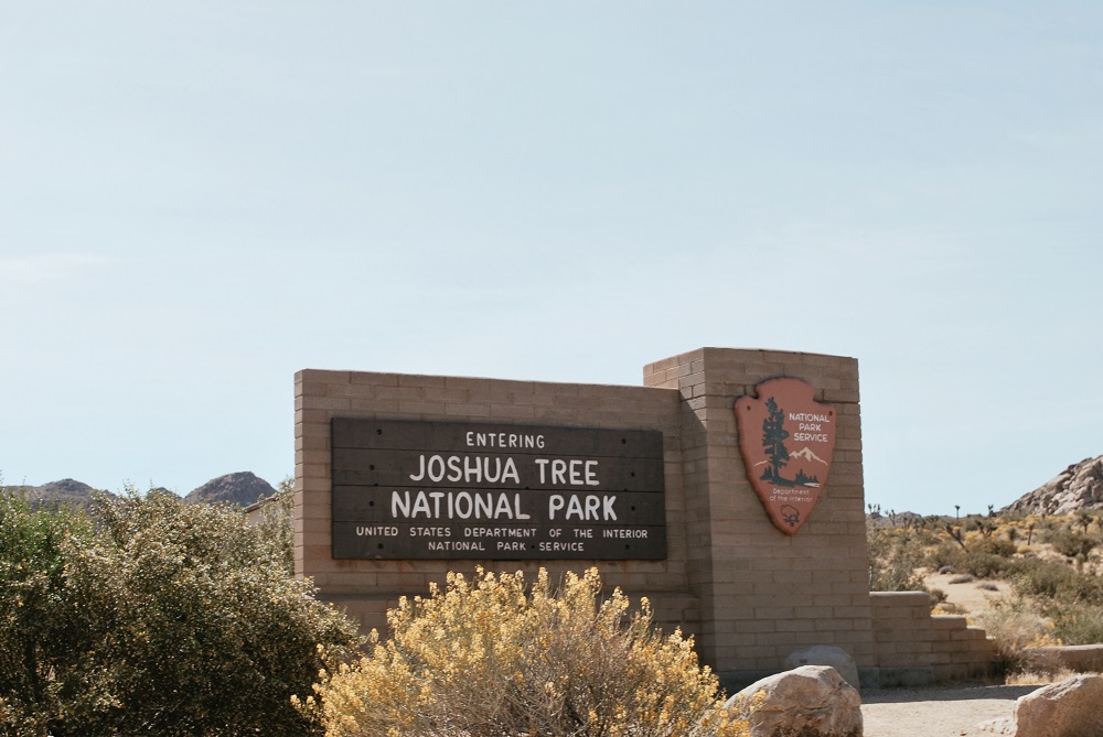 Joshua Tree National Park entrance in 2020